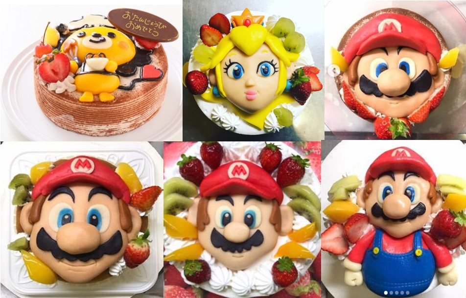 「お菓子のグランパ」スーパーマリオ「立体ケーキ」を２種類から選んでオーダーできる！